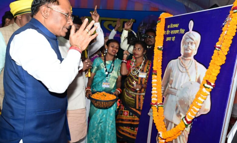 शहीद वीर नारायण सिंह का बलिदान हम सबक़े लिए प्रेरणादायक -मुख्यमंत्री साय