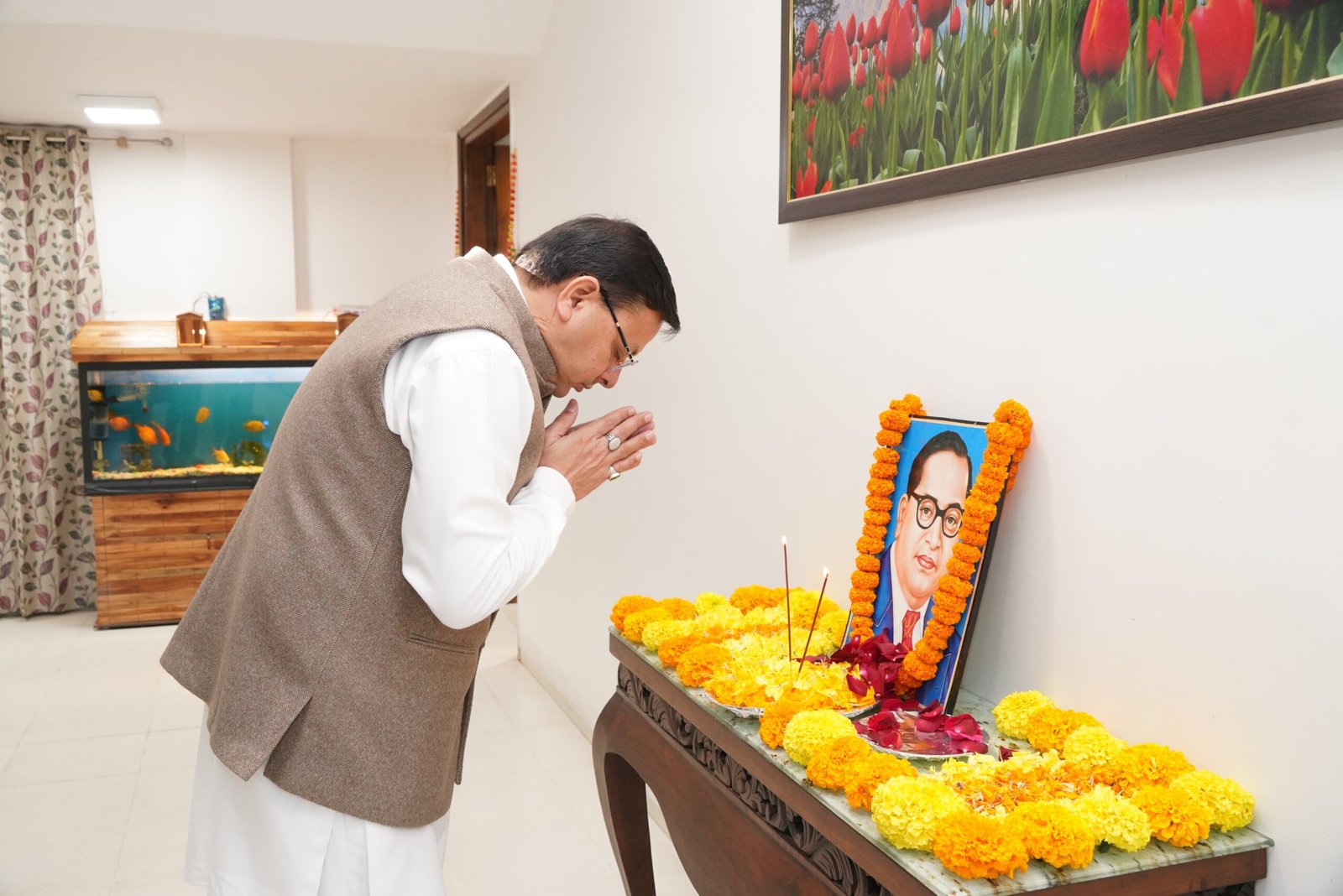 मुख्यमंत्री धामी ने बाबा साहेब को दी श्रद्धांजलि, समानता और सामाजिक न्याय का लिया संकल्प